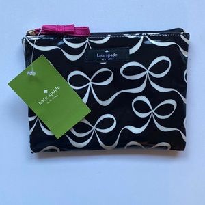 Kate space mini pouch with bows nwt